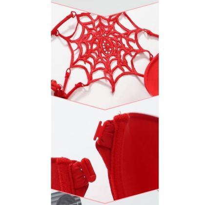 Kawaii Clothing Cobweb Bra Spider W..