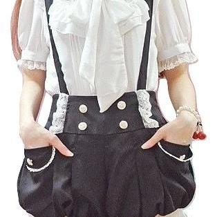 Kawaii Clothing Shorts Gothic Lolita Harajuku Black Pink Pants 