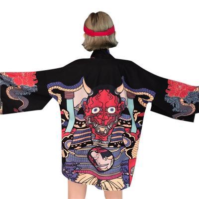 Kimono Hannya Oni Demon Jacket Kawaii Clothing Ulzzang Black Red