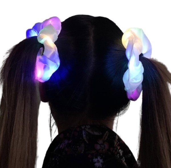 Kawaii Clothing Led Luminous Scrunchie Elastic Hair Band Harajuku Light Up Funny Cool Wh217