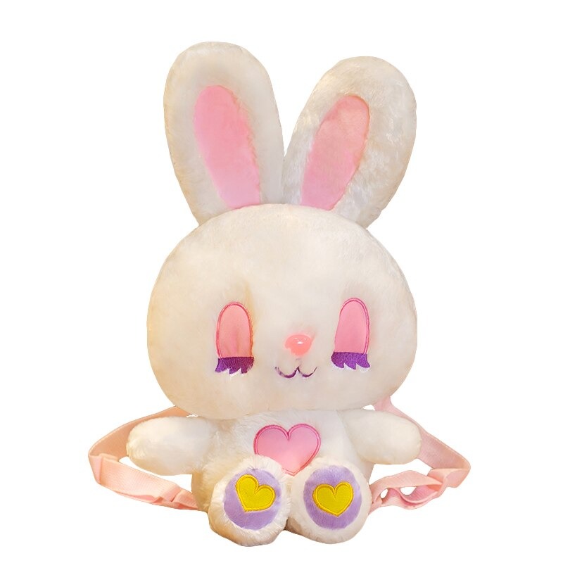 Kawaii Clothing Rabbit Plush Backpack White Pink Ears Harajuku Bag Bunny Animal Wh138