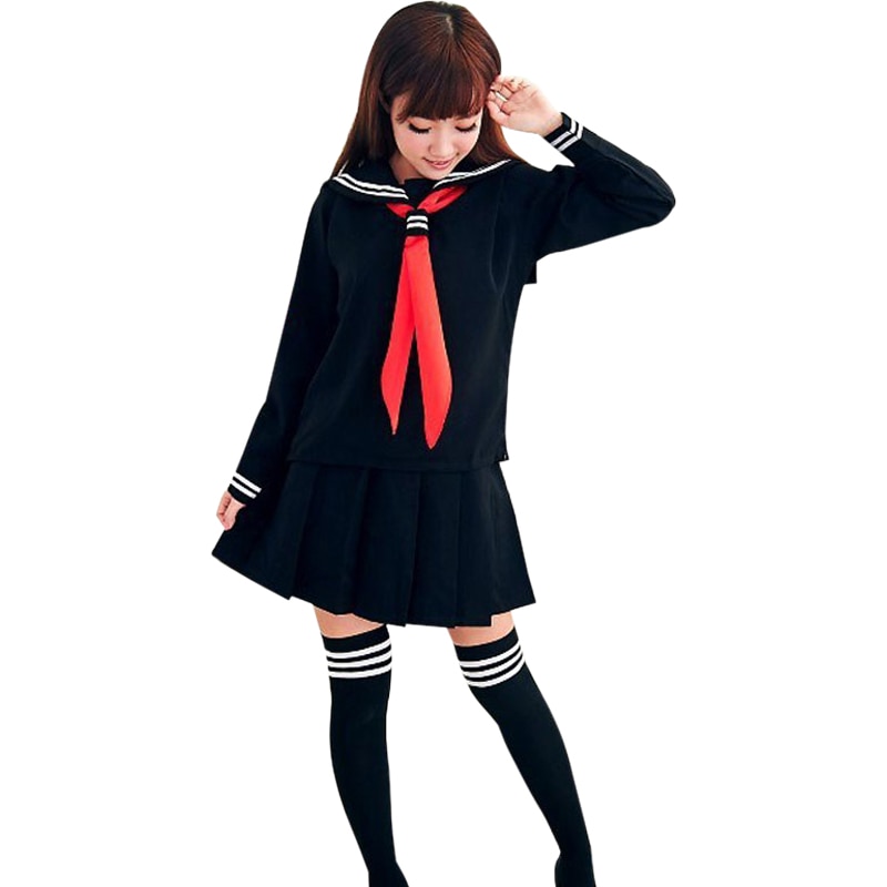 Kawaii Clothing Cosplay Sailor Uniform Costume Outfit Japanese Bow High School