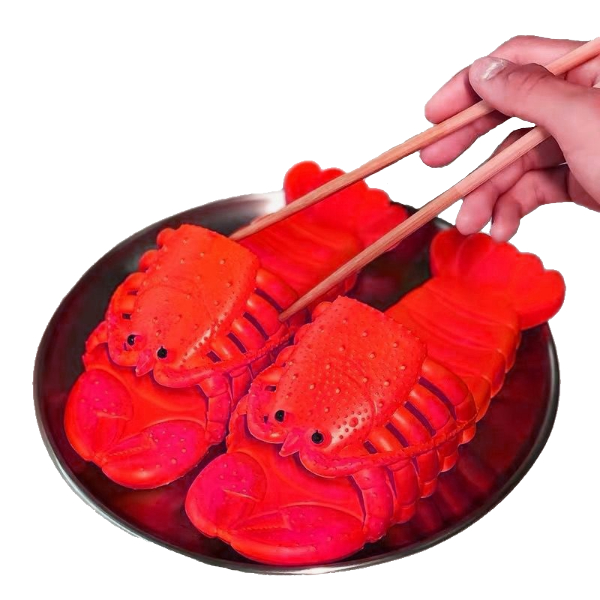 Kawaii Clothing Red Lobster Sandals Beach Slippers Flip Flops Funny Summer Harajuku Japan Wh225