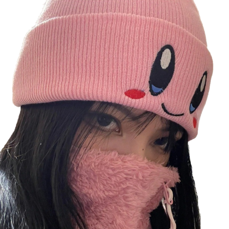 Kawaii Clothing Kirby Hat Beanie Japan Harajuku Pink Game Cute Videogame Funny Wh257