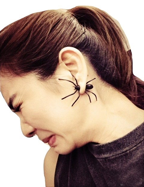 Kawaii Clothing Punk Black Spider Earring Horror Gothic Halloween