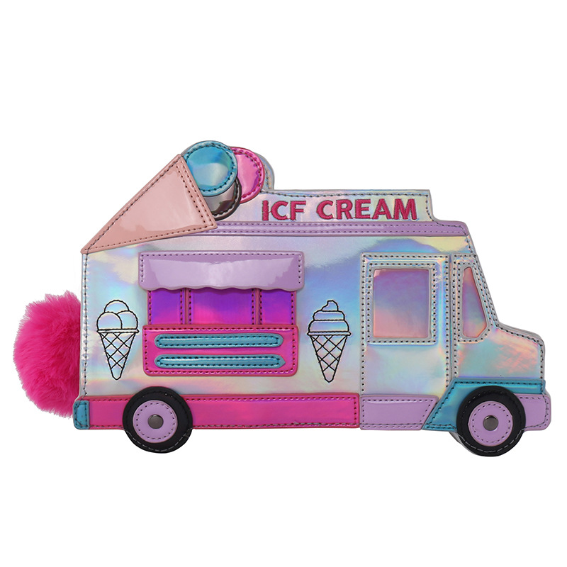 Kawaii Clothing Ice Cream Truck Car Laser Harajuku Pink Bag Cool Ulzzang Hologram Wh317