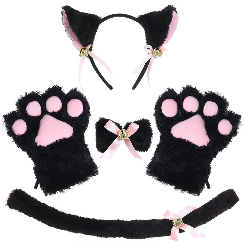 Kawaii Clothing Cat Set Ears Tail Gloves Paws Cosplay Costume