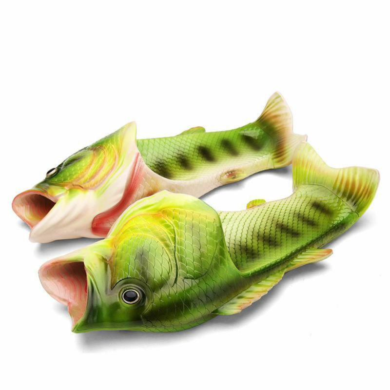 Kawaii Clothing Fish Sandals Flip Flops Shoes Animal Funny Green 