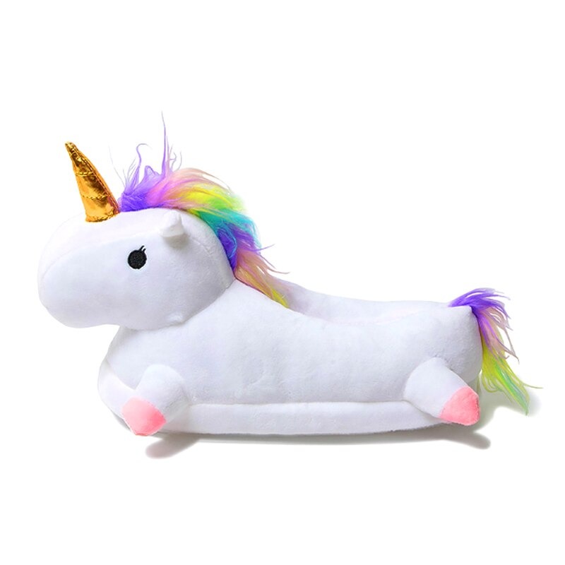Kawaii Clothing Unicorn Slippers Shoes Pony White Rainbow Horse