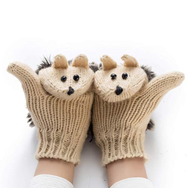 Kawaii Clothing Plush Animal Harajuku Pet Hedgehog Gloves Cute