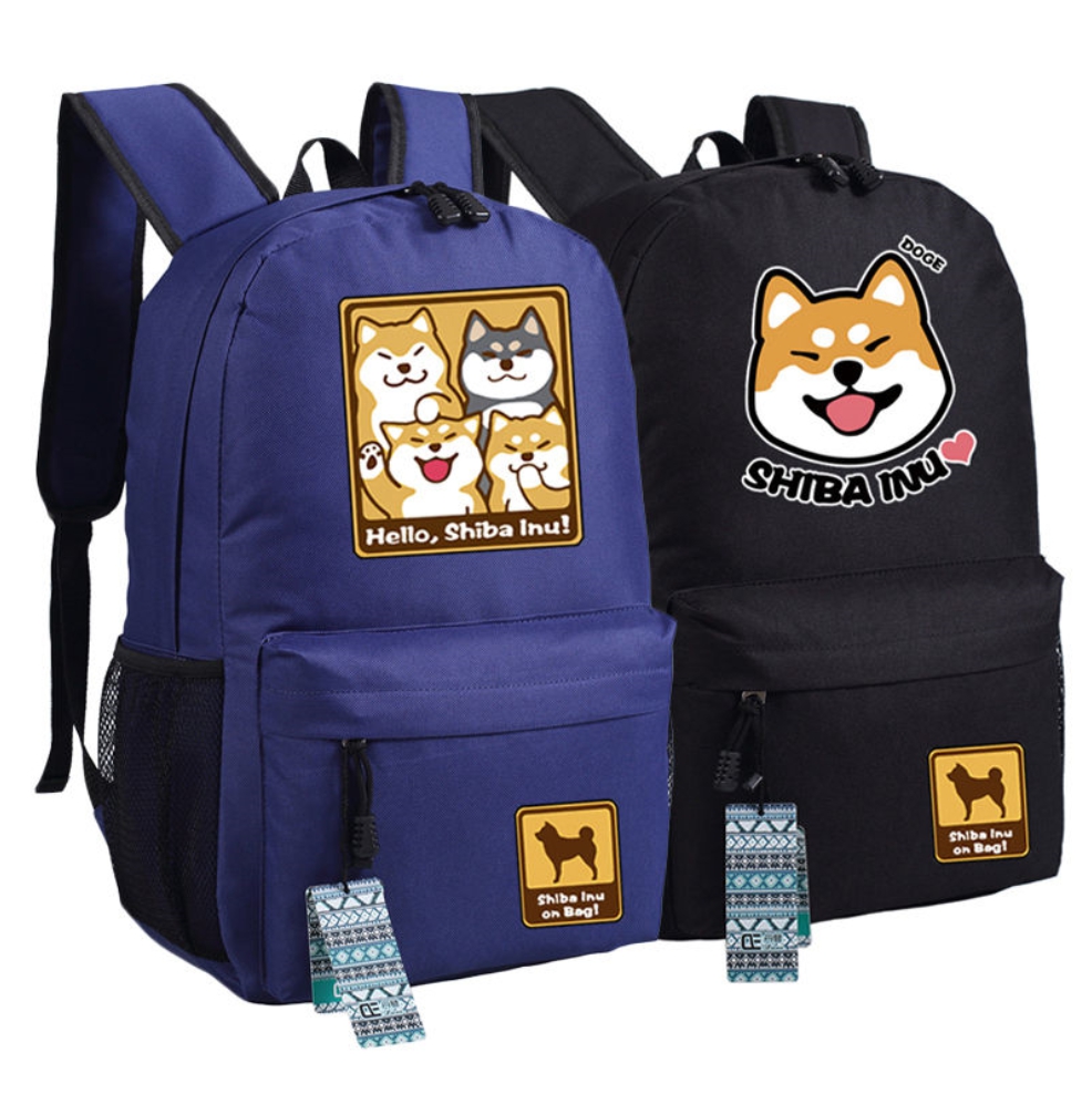 Kawaii Clothing Bag Shiba Inu Backpack Dog Doge Japanese Black