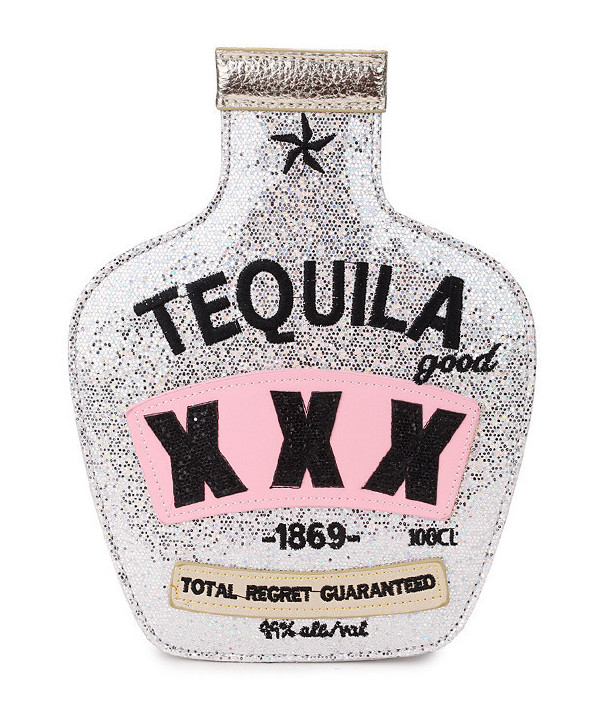 Kawaii Clothing Bottle Shaped Tequila Bag Glitter Mexico Drink