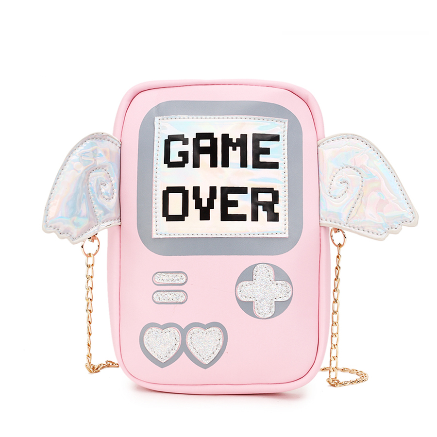 Kawaii Clothing Game Over Bag Videogame Console Wings Portable