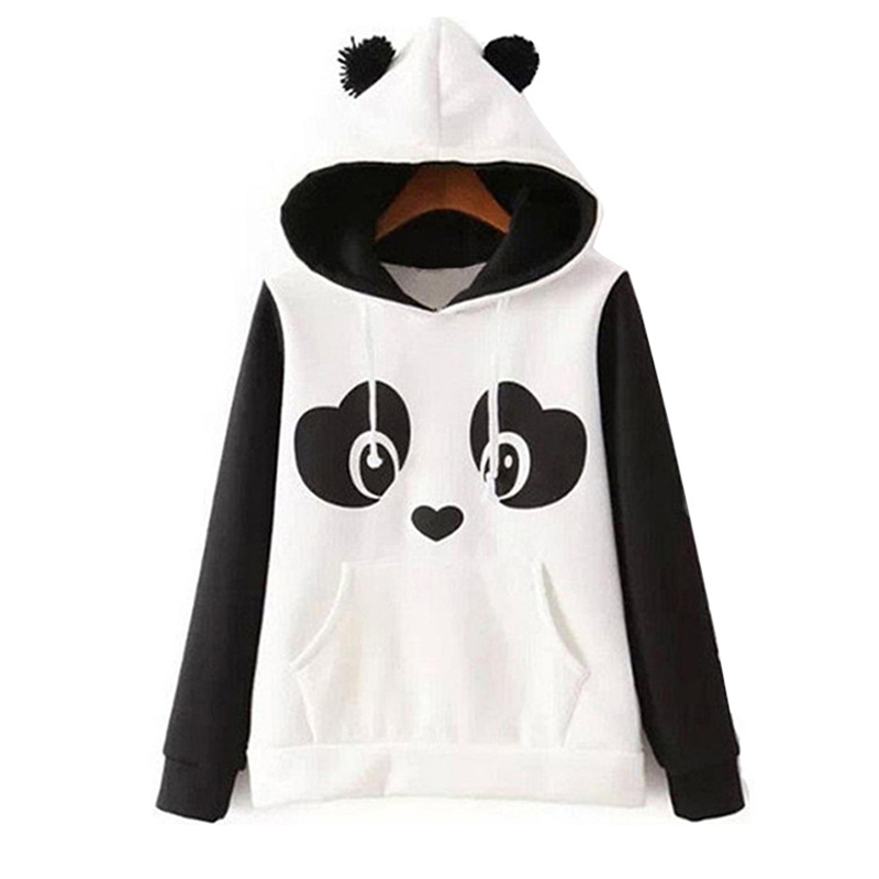 Kawaii Clothing Sweatshirt Ears Bear Panda Hoodie Harajuku White