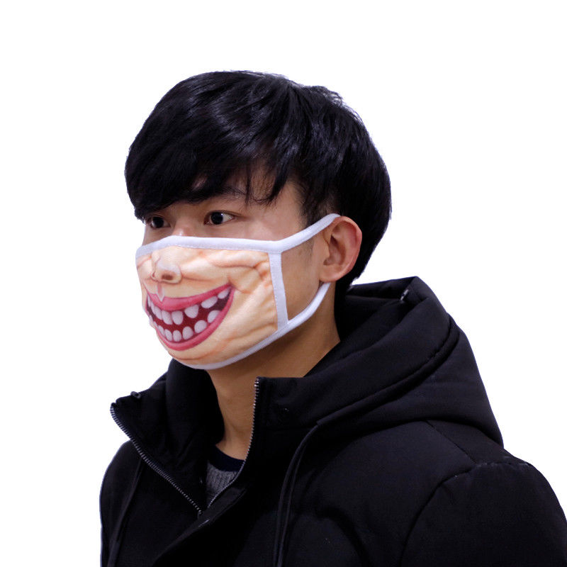 Kawaii Clothing Japanese Dust Mask Funny Fun Mouth Teeth Lips