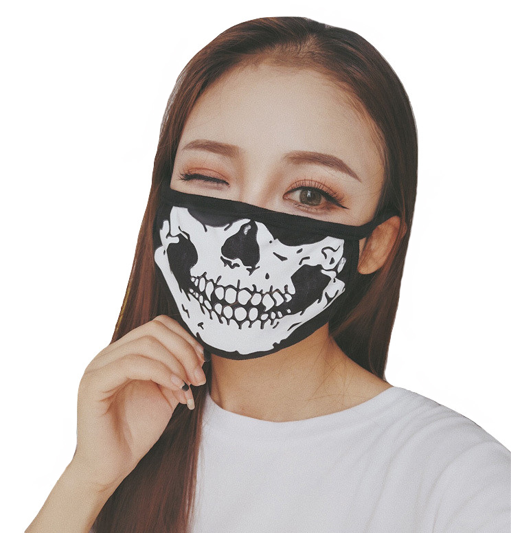 Kawaii Clothing Mask Black Punk Facial Mouth Face Gothic Skull Skeleton Wh517
