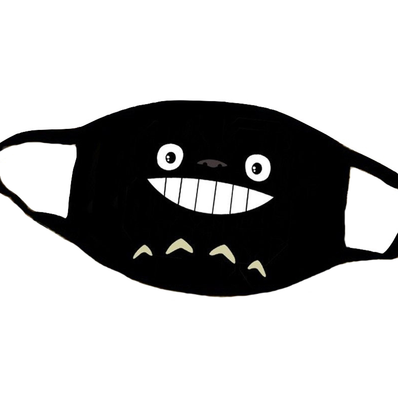 Kawaii Ckawaii Clothing Mask Facial Mouth Face Totoro Anime Japan Black Wh524