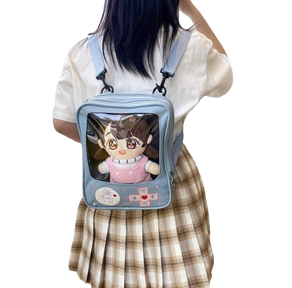 Kawaii Clothing Game Console Backpack Transparent Anime Harajuku Gothic Lolita Pastel Wh346
