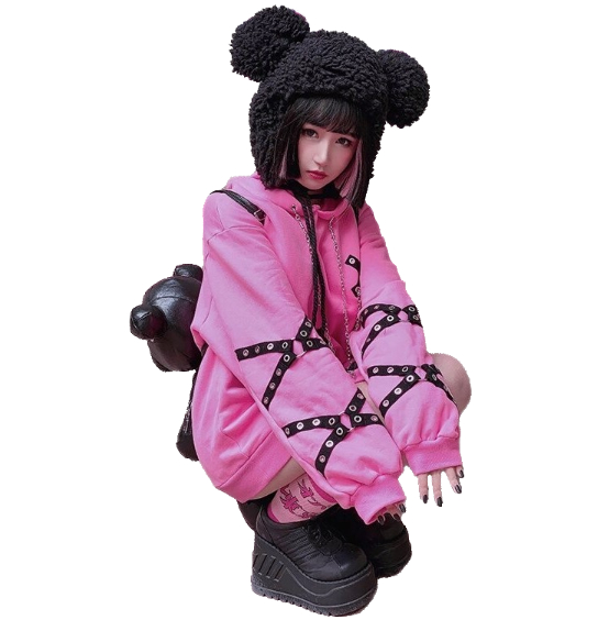 Kawaii Clothing Big Bear Ears Beanie Hat Harajuku Ulzzang Japan Cute Korea Punk Black Wh396