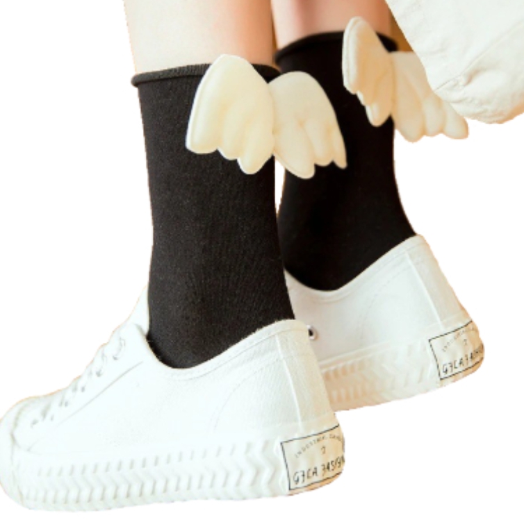 Kawaii Clothing Angel Wings Socks 3d Gothic Lolita Cute Harajuku Halloween Costume Wh422