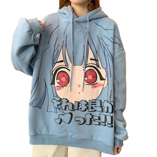 Anime on sale face sweatshirt