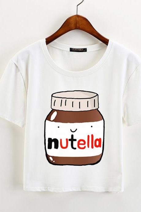 Kawaii Clothing Ropa T-Shirt Camiseta Nutella Milk Harajuku Korean Japanese Nocilla WH014