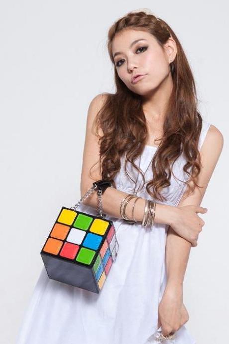 Kawaii Clothing Cubo Bolso Bag Rubick Rubik Cube Retro Cute Harajuku Japan Korea