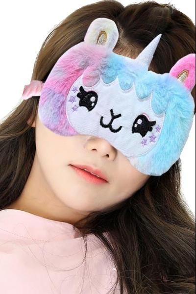 Kawaii Clothing Unicorn Sleeping Sleep Eyes Mask Funny Rainbow Harajuku Animal Plush WH150