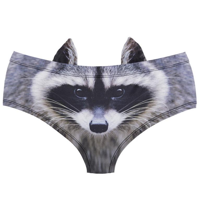 Kawaii Clothing Animal Panties Pig Pug Dog Cat Squirrel Raccoon