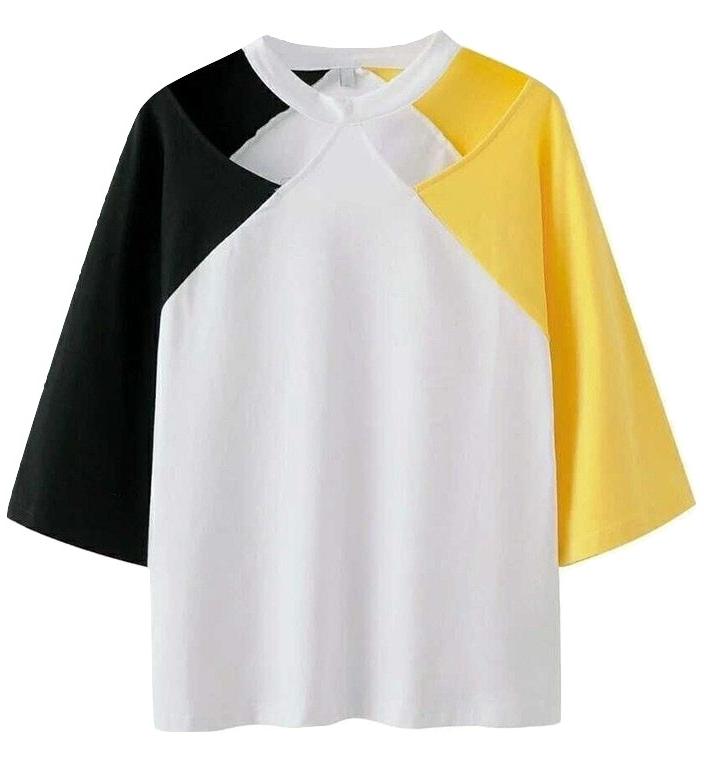 Kawaii Clothing Patchwork T-Shirt Ulzzang Korean Top Patchwork