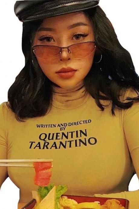 Kawaii Clothing Quentin Tarantino T-Shirt Kill Bill Yellow Movie