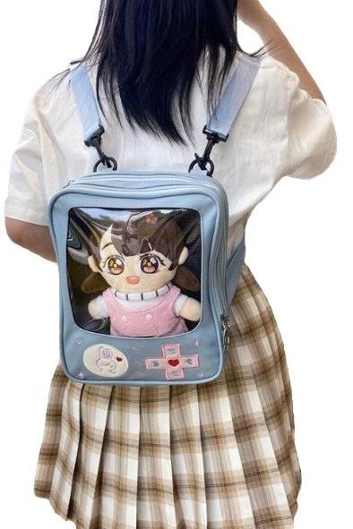 Kawaii Clothing Game Console Backpack Transparent Anime Harajuku Gothic Lolita Pastel WH346