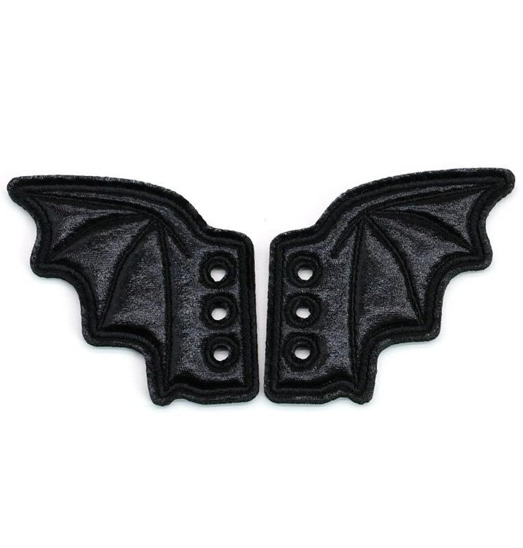 Kawaii Clothing Bat Wings Demon Angel Butterfly Accesory Shoes Punk Black Harajuku Halloween WH401