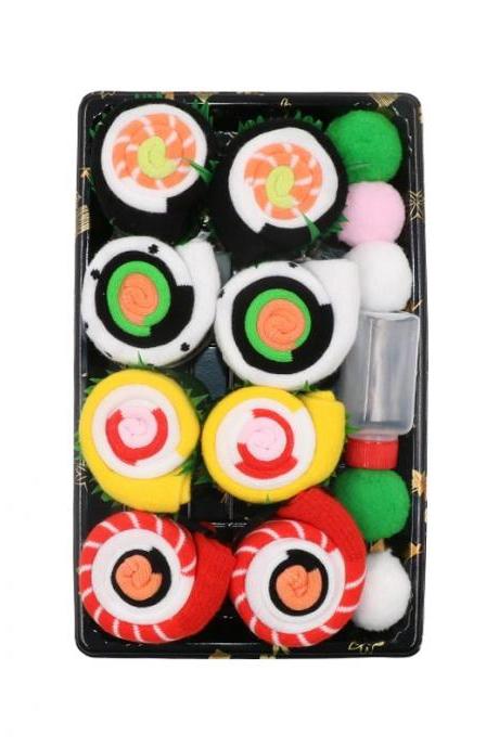 Kawaii Clothing Sushi Socks Maki Roll Gift Box Harajuku Funny Japanese Food Cute Tuna Salmon WH247