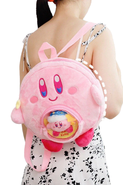 Kawaii Clothing Kirby Plush Backpack Anime Manga Game Pink Harajuku Japan Cute Videogame WH255