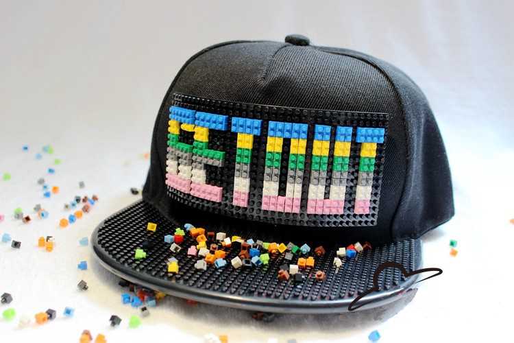 Kawaii Clothing Bricks Cap Diy Hat Custom Hip Hop Black Blocks on Luulla